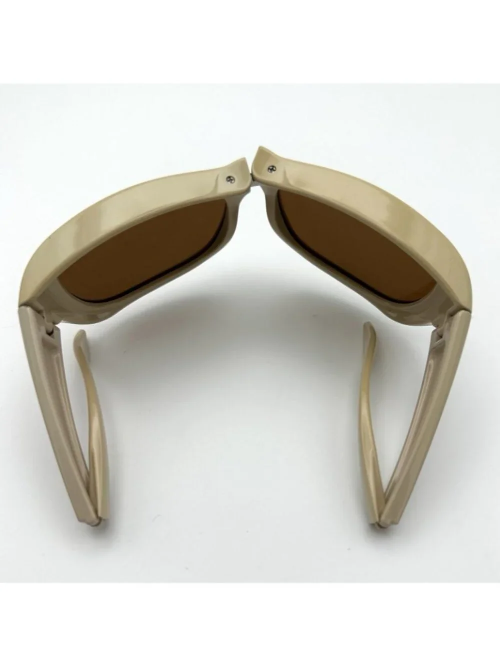 Haven Morgan Beige FitOver Folding Polarized Sunglasses Rhinestones 3HVM46B1S3AD